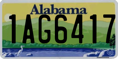 AL license plate 1AG6417