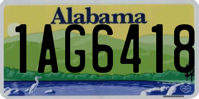 AL license plate 1AG6418