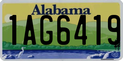 AL license plate 1AG6419