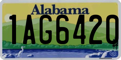 AL license plate 1AG6420