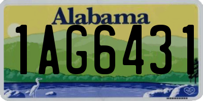 AL license plate 1AG6431