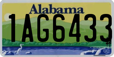 AL license plate 1AG6433