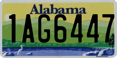 AL license plate 1AG6447