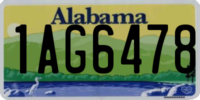 AL license plate 1AG6478