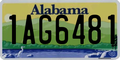 AL license plate 1AG6481