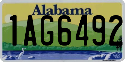 AL license plate 1AG6492