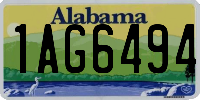 AL license plate 1AG6494
