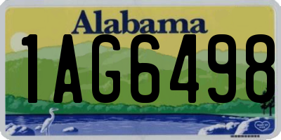 AL license plate 1AG6498