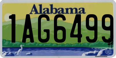 AL license plate 1AG6499