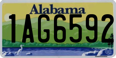 AL license plate 1AG6592