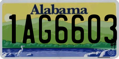 AL license plate 1AG6603