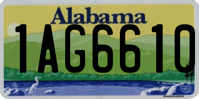 AL license plate 1AG6610