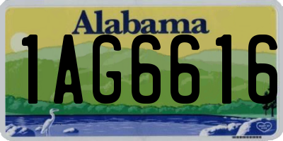 AL license plate 1AG6616