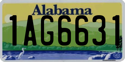 AL license plate 1AG6631