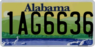 AL license plate 1AG6636
