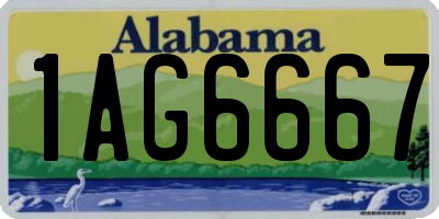 AL license plate 1AG6667