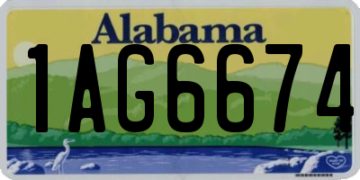 AL license plate 1AG6674