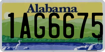 AL license plate 1AG6675