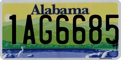 AL license plate 1AG6685