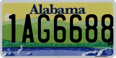 AL license plate 1AG6688