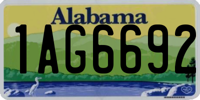 AL license plate 1AG6692