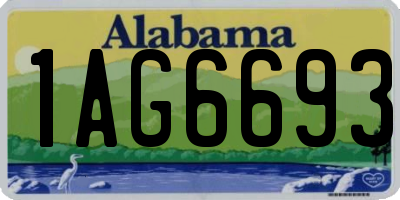 AL license plate 1AG6693