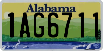 AL license plate 1AG6711