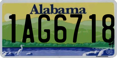 AL license plate 1AG6718