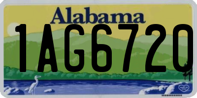 AL license plate 1AG6720