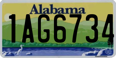 AL license plate 1AG6734