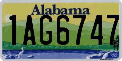 AL license plate 1AG6747
