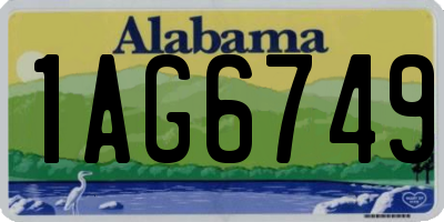 AL license plate 1AG6749