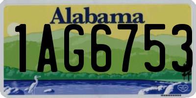 AL license plate 1AG6753