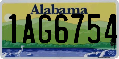 AL license plate 1AG6754