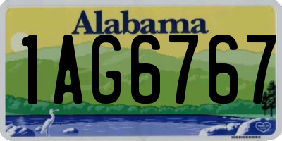 AL license plate 1AG6767