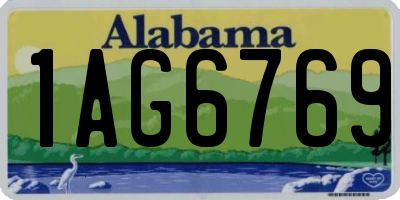 AL license plate 1AG6769