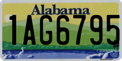 AL license plate 1AG6795