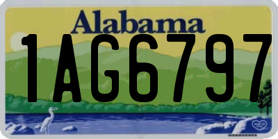 AL license plate 1AG6797