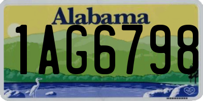 AL license plate 1AG6798