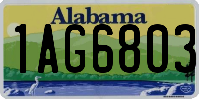 AL license plate 1AG6803