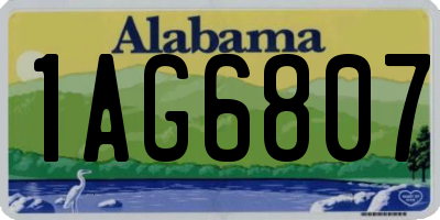 AL license plate 1AG6807