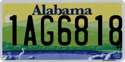 AL license plate 1AG6818
