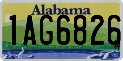 AL license plate 1AG6826