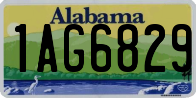 AL license plate 1AG6829