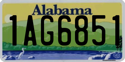AL license plate 1AG6851