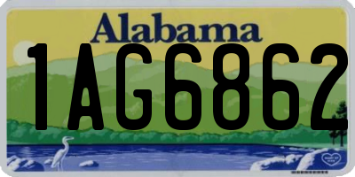 AL license plate 1AG6862