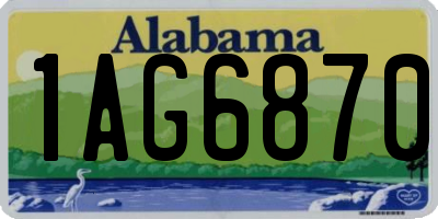 AL license plate 1AG6870