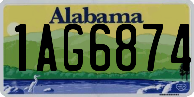 AL license plate 1AG6874