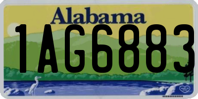 AL license plate 1AG6883