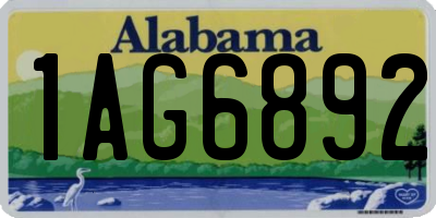 AL license plate 1AG6892